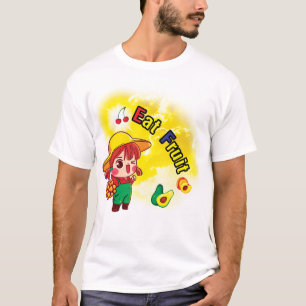 Comer una camiseta con fruta