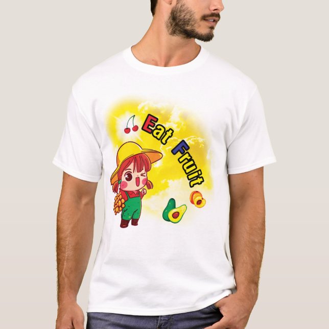 Comer una camiseta con fruta (Anverso)