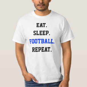 Comer una camiseta de valor repetitivo para el fút