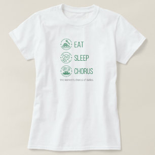 Comer verde. Duerme. Coro. Camiseta