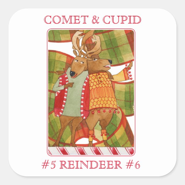 COMET CUPID Grandes Pegatinas Cuadrados (Anverso)