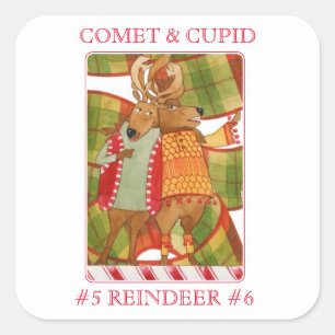 COMET CUPID Grandes Pegatinas Cuadrados