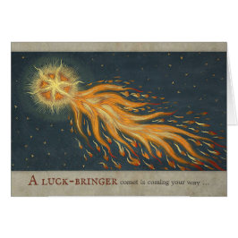 Cometa Birthday Luck-bringer Viejos libros Tarjeta