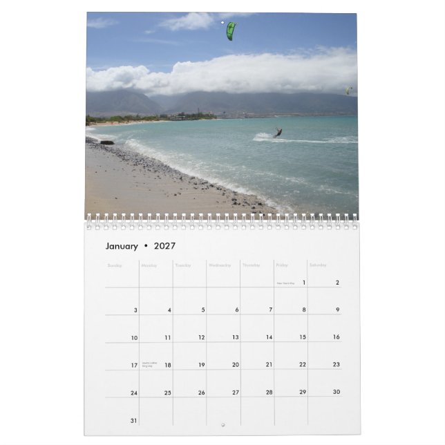 Cometa que practica surf el calendario 2009 (Jan 2027)