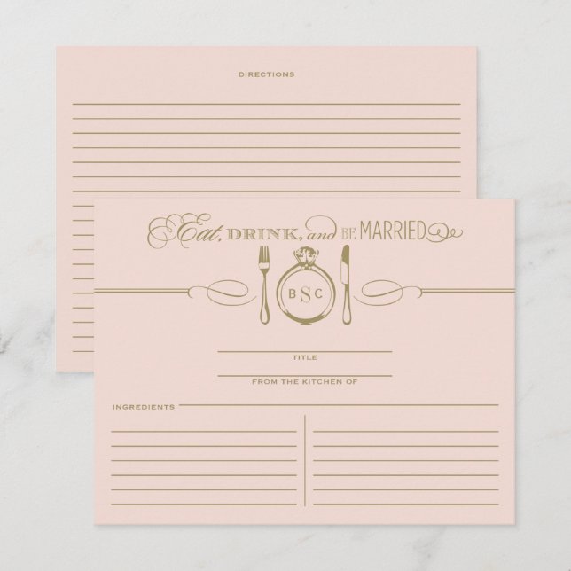 Cómete y cásate con Rubor y receta de oro (Anverso / Reverso)