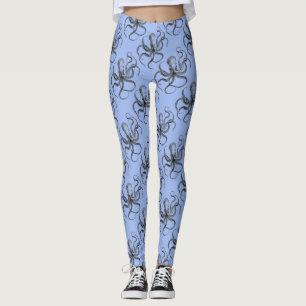 Comfy Hipster Leggings Octopus azul