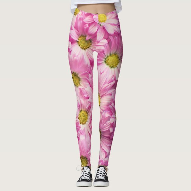 Comfy Hipster Leggings Pink Daisy (Anverso)