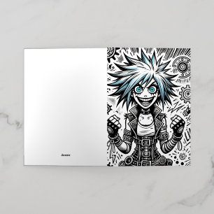 cómic anime alegre arte original blu_eyes black_a