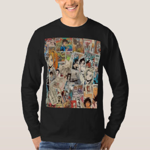 Cómic de manga tira camiseta universal de manga la