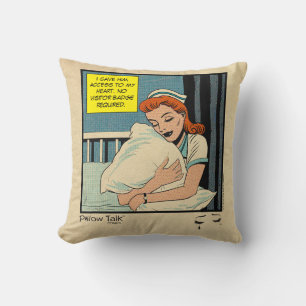 Cómic de Romance Retro: Almohada de Charla en la A
