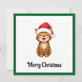 Cómic divertido y caprichoso gato Feliz Navidad