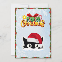 Cómic divertido y caprichoso gato Feliz Navidad