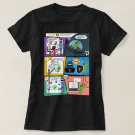 Cómic negro Protector de Greenie Mujer Camiseta