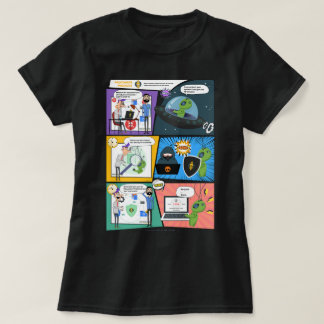 Cómic negro Protector de Greenie Mujer Camiseta