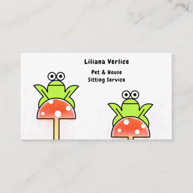 Comical Mascota Sitter House Sitter - Tarjeta de p (Anverso)