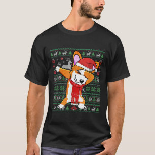Cómico Dabbing Corgi Ugly Xmas Sweater Navidades C