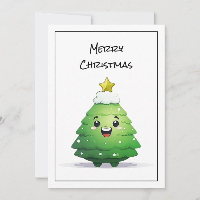 Cómico gracioso Guay Minimalista árbol de Navidad  (Anverso)