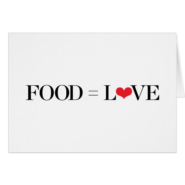 Comida = amor (Anverso (Horizontal))