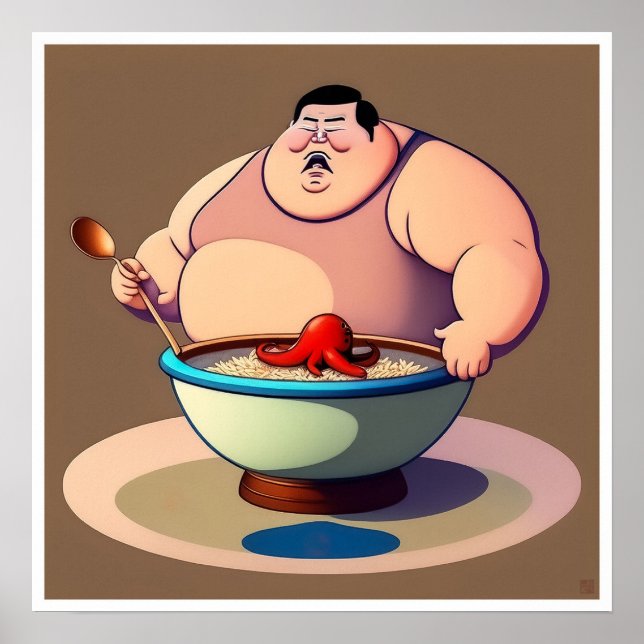 Comida china - Impresión artística (Frente)