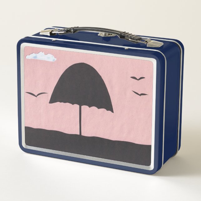 Comida con diseño de paraguas de playa (Reverso)