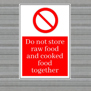 Comida cruda / Pegatina de alimentos cocinados