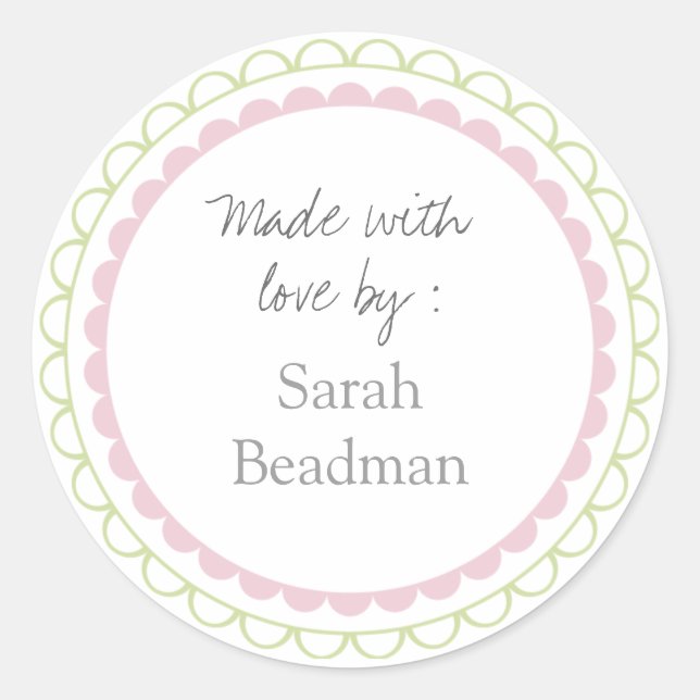 Comida de cocina hecha con amor por Pegatina de et (Anverso)