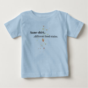 Comida divertida mancha camisa para niños, comedor