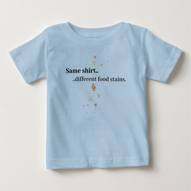 Comida divertida mancha camisa para niños, comedor (Anverso)