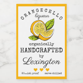 Comida Etiqueta De Liquidez De Orangecello Para Un Frasco