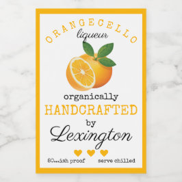 Comida Etiqueta De Orangecello Para Frascos Pequeños |