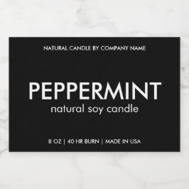 Comida Etiqueta De Producto De Velas Naturales Para Empre