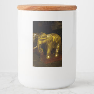 Comida Etiqueta del contenedor de alimentos para elefante