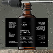 Etiqueta impermeable para frasco gotero de 2OZ con