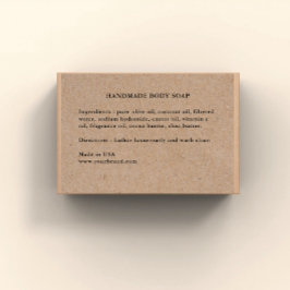 Comida Etiqueta Kraft para ingredientes de jabón hechos a