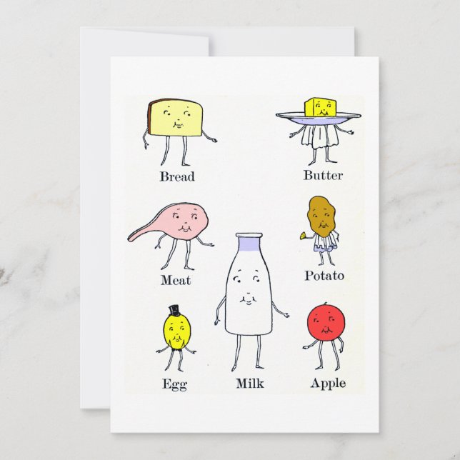 Comida favorita arte de cocina vintage (Anverso)