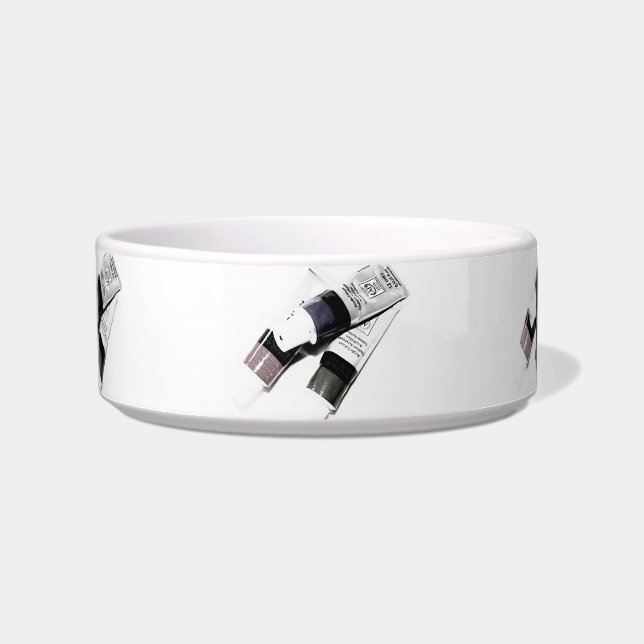 Comida mascota o cuenco acuático con tubos de pint (Frente)