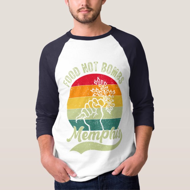 Comida no bombas Memphis Playera (Anverso)