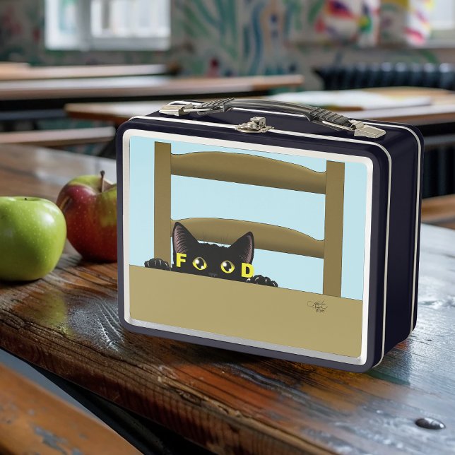 Comida para gatos negros Gato hambriento divertido (Subido por el creador)