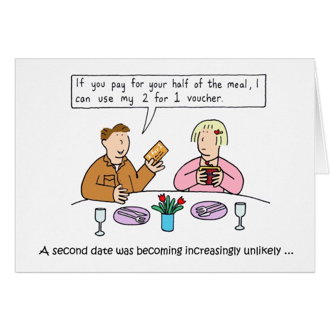 Comida Personalizado de humor para dos cupones (Anverso (Horizontal))