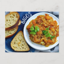 Comida tradicional polaca, postal