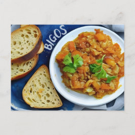 Comida tradicional polaca, postal