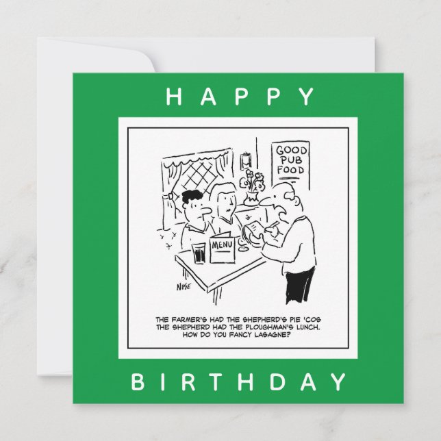 Comidas de pub y Personalizado de menú de pub (Anverso)