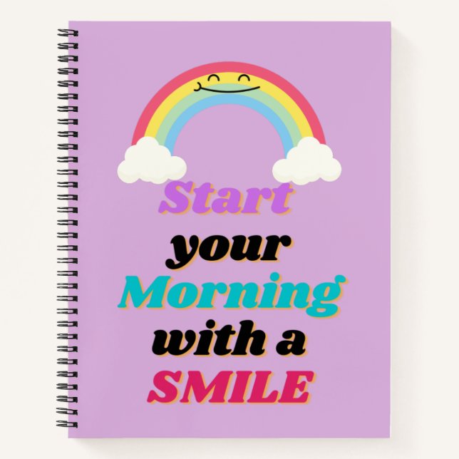 Comienza tu mañana con una sonrisa Cuaderno en esp (Anverso)