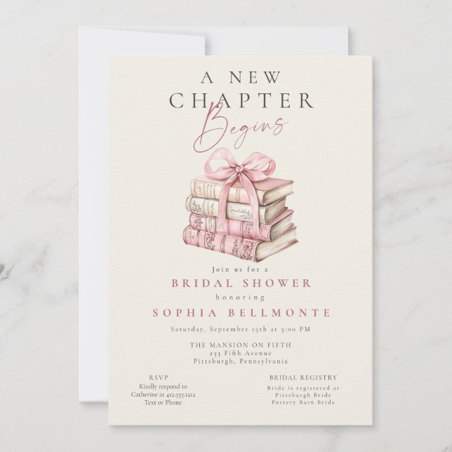 Comienza un nuevo capítulo Invitación para baby sh (Anverso)