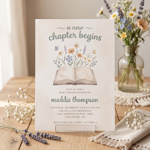 Comienza un Nuevo Capítulo Invitación para Baby Sh