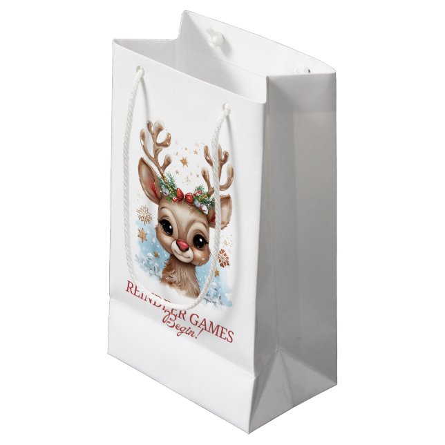 ¡Comienzan los juegos de renos! Bolsa de regalo de (Angulo Anverso)