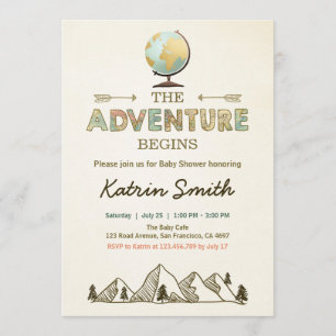 Comienzo de la aventura Invitación a la ducha bebé
