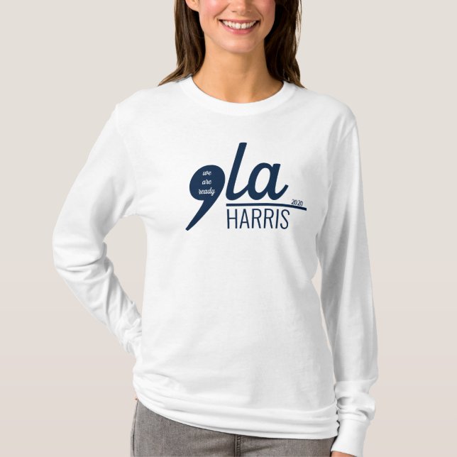 Comma-LA para la camiseta de Kamala Harris (Anverso)