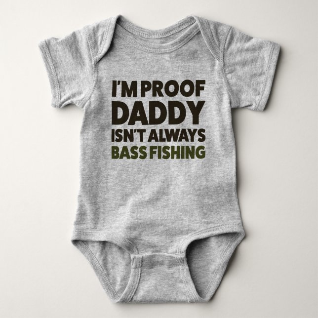 Cómnior de Bebés Pesca Camisas de Jersey Bodysuit (Anverso)