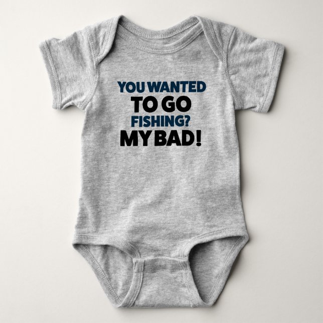 Cómnito bebe pescar camiseta de Jersey Bodysuit (Anverso)
